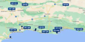 Map of Garden Route